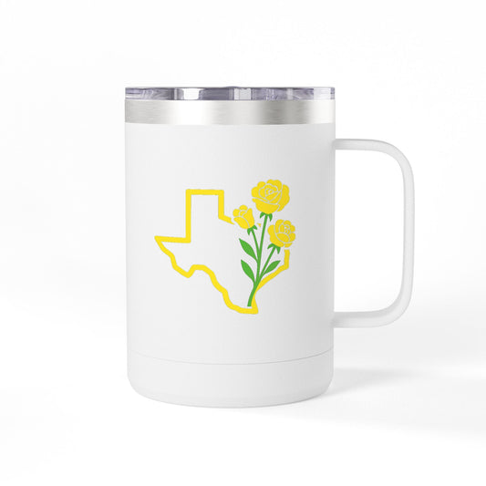 Texas Yellow Rose Coffee Mug Tumbler