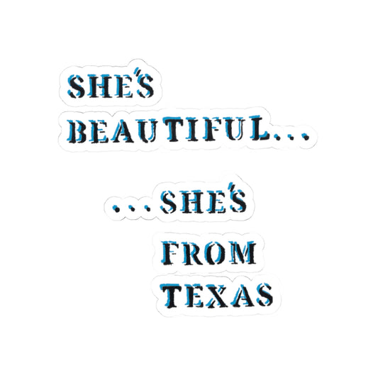 Texas Beauty Sticker/Yellow