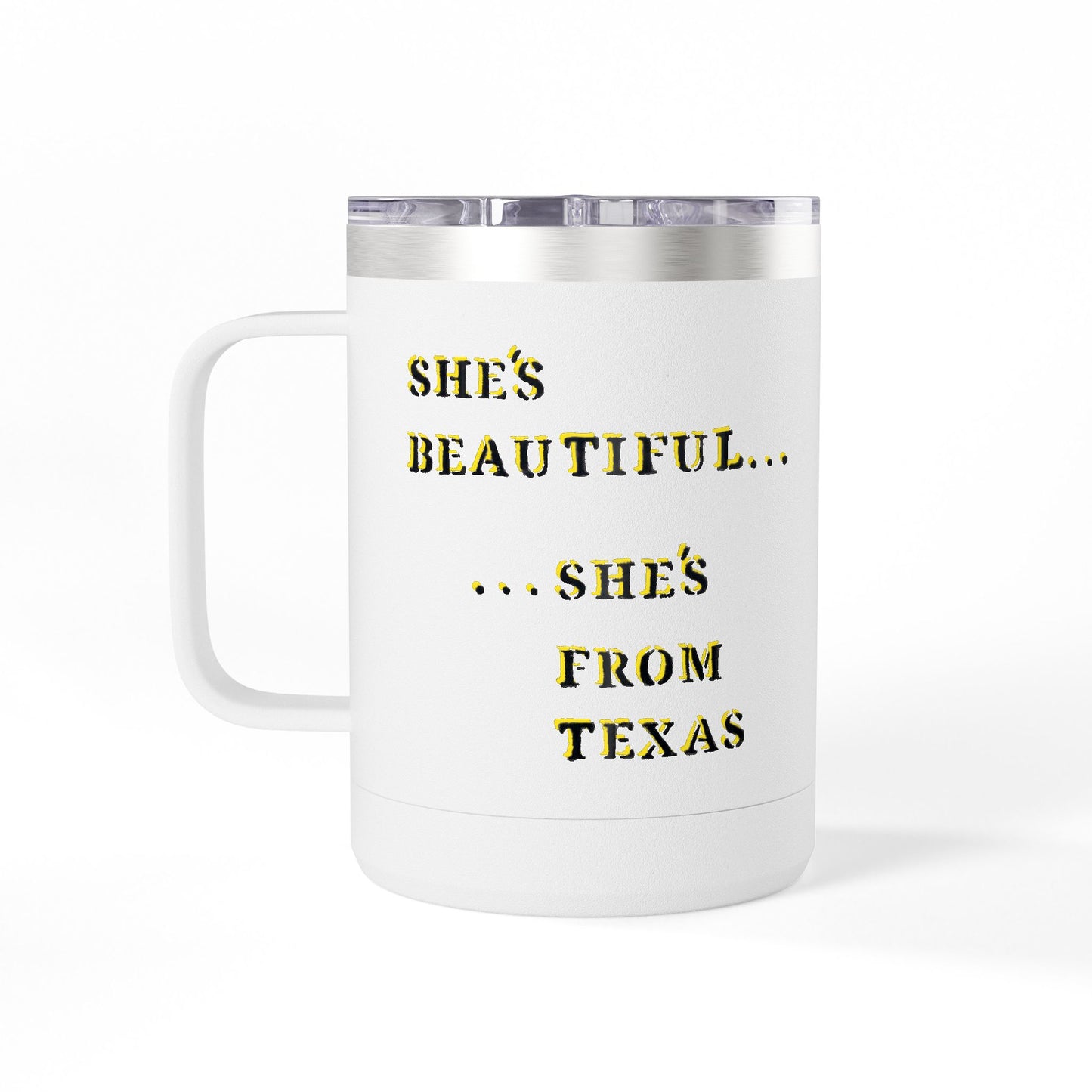 Texas Yellow Rose Coffee Mug Tumbler