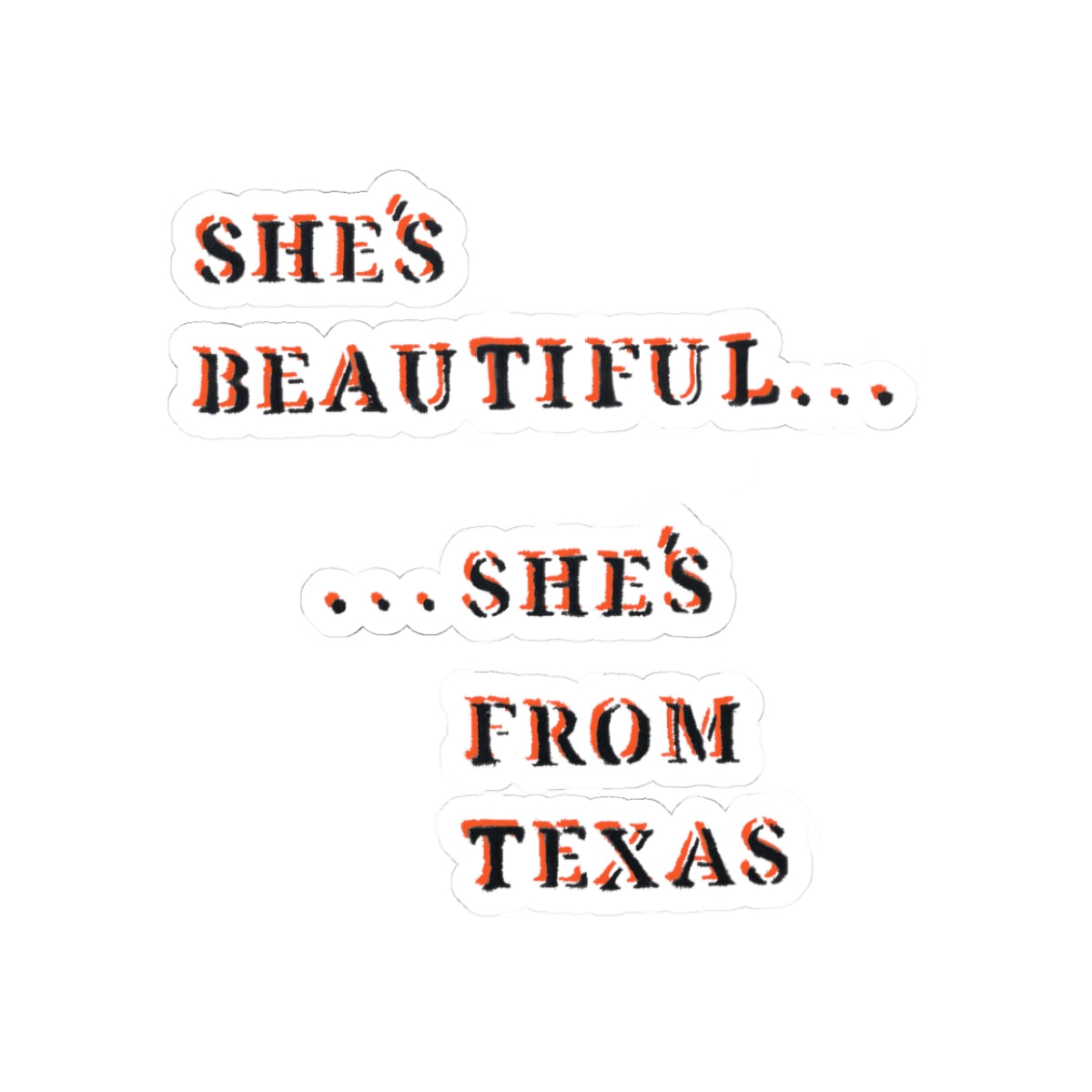 Texas Beauty Sticker/Red